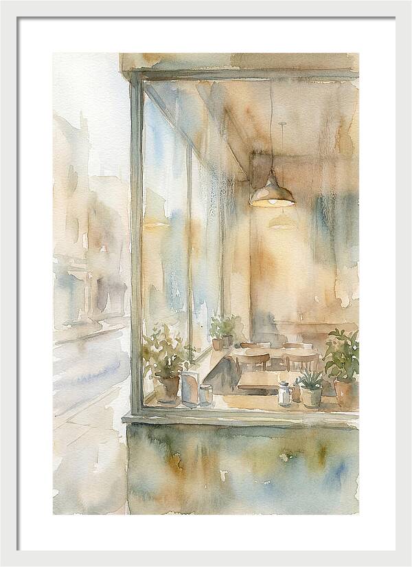 Morning Light Through The Coffee Shop Window