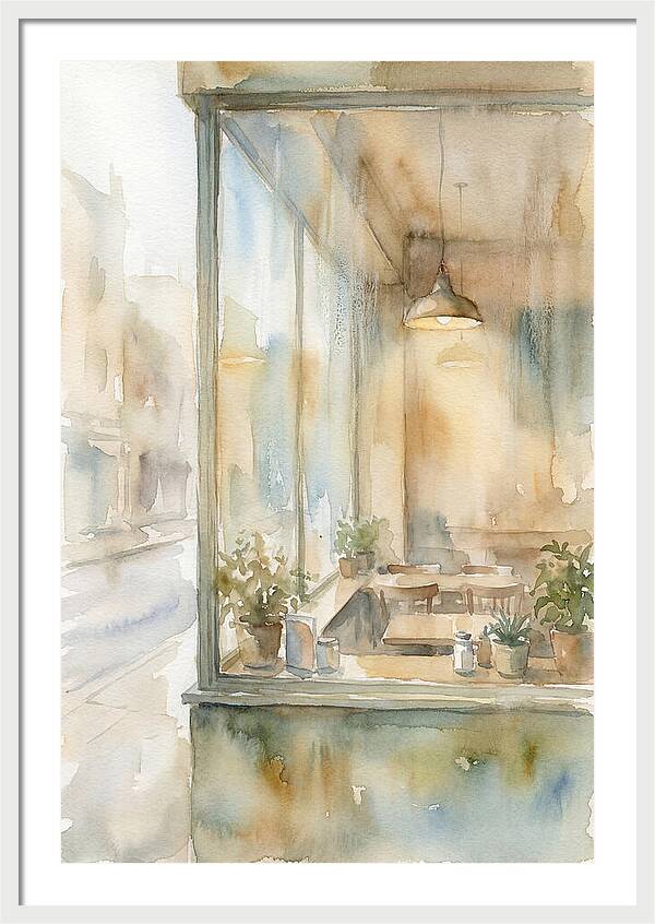 Morning Light Through The Coffee Shop Window