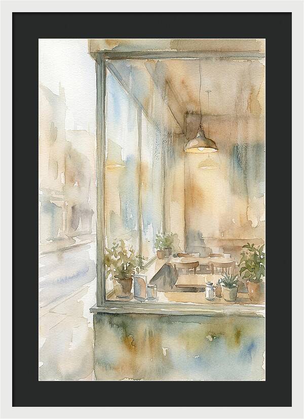 Morning Light Through The Coffee Shop Window