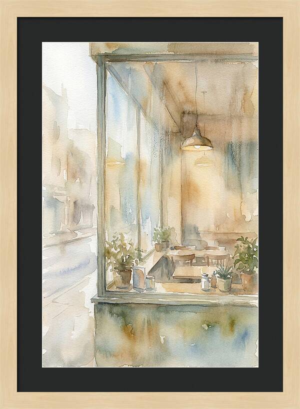 Morning Light Through The Coffee Shop Window