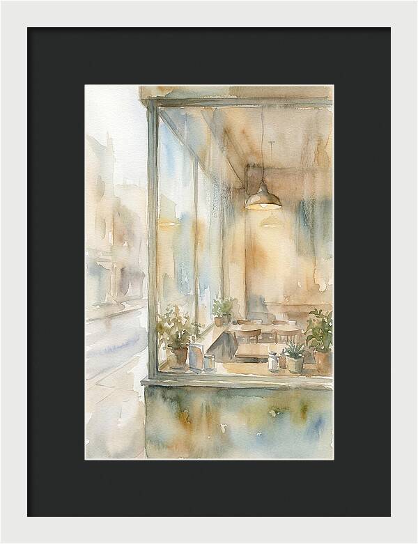 Morning Light Through The Coffee Shop Window