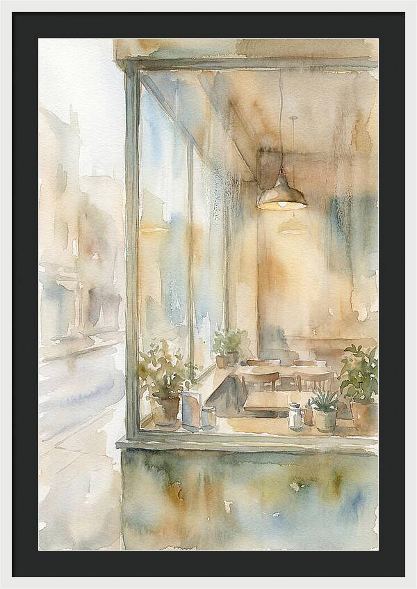 Morning Light Through The Coffee Shop Window