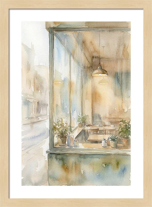 Morning Light Through The Coffee Shop Window