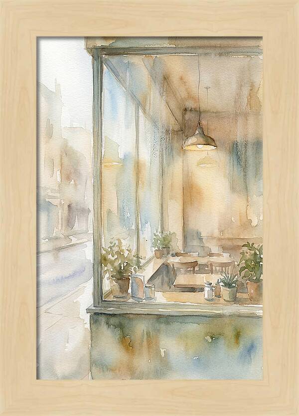 Morning Light Through The Coffee Shop Window