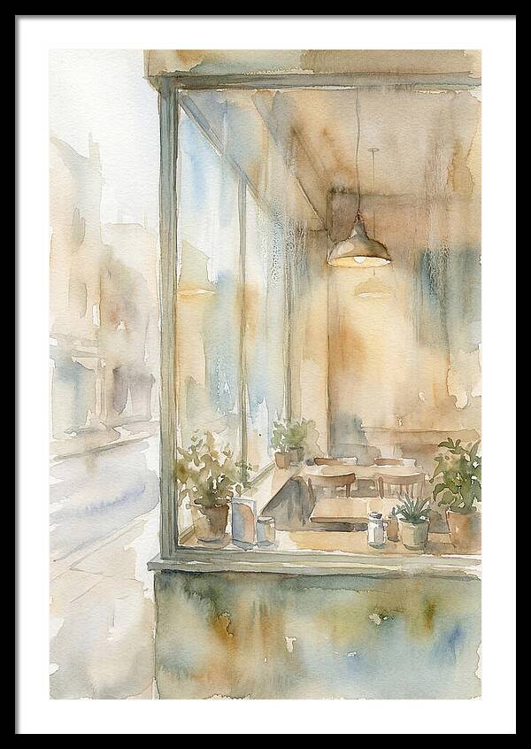 Morning Light Through The Coffee Shop Window