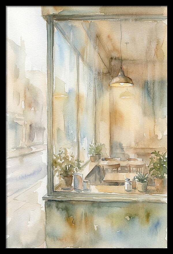 Morning Light Through The Coffee Shop Window