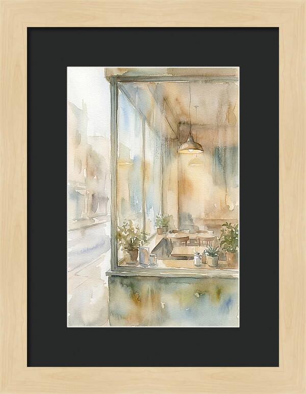 Morning Light Through The Coffee Shop Window