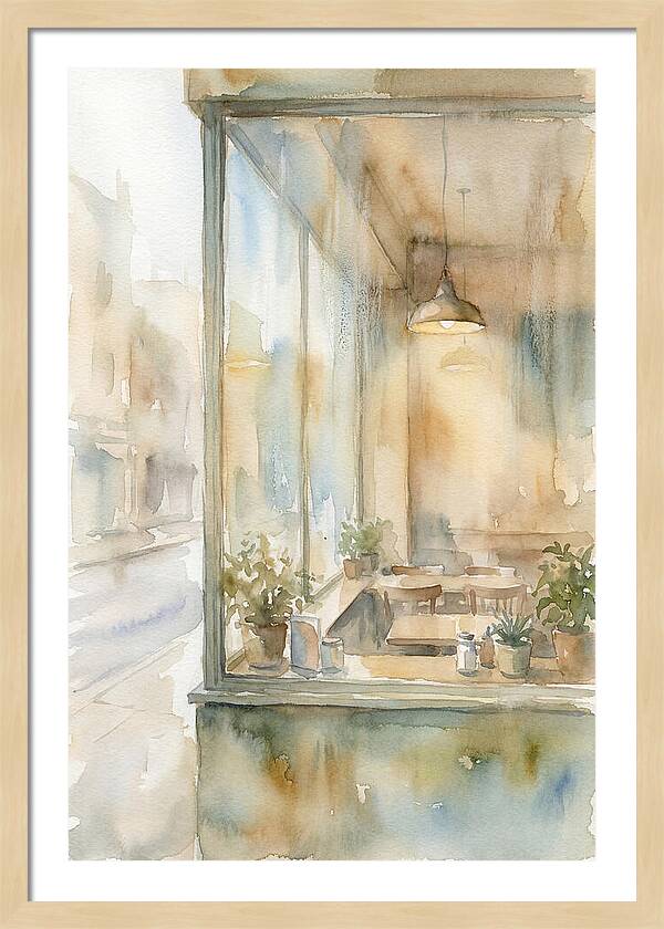 Morning Light Through The Coffee Shop Window