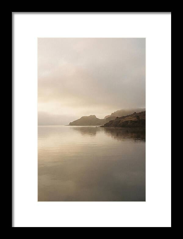 Morning Mist Over Glassy Coastal Bay