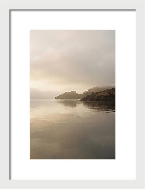 Morning Mist Over Glassy Coastal Bay