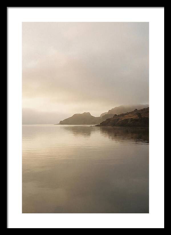 Morning Mist Over Glassy Coastal Bay