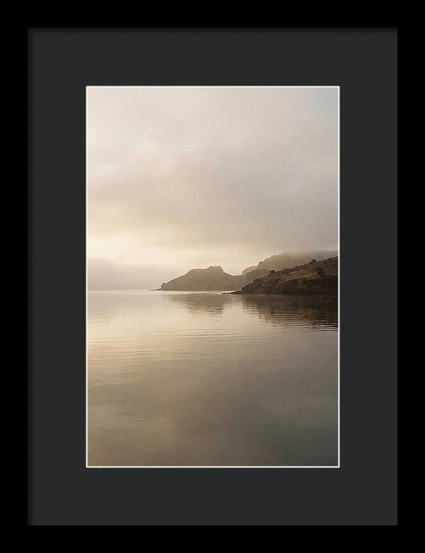 Morning Mist Over Glassy Coastal Bay