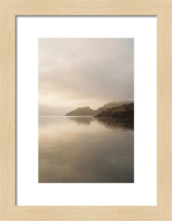 Morning Mist Over Glassy Coastal Bay