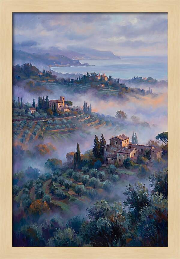 Morning Mist Over Mediterranean Hills