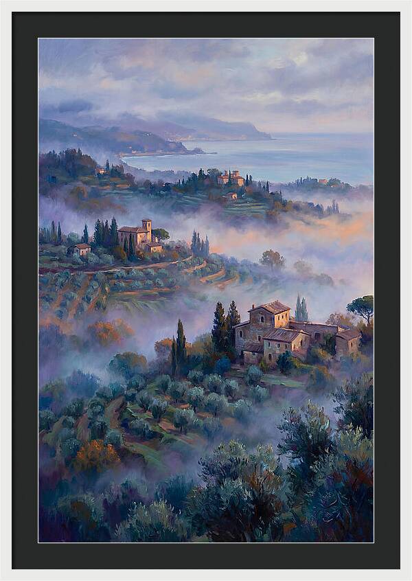 Morning Mist Over Mediterranean Hills