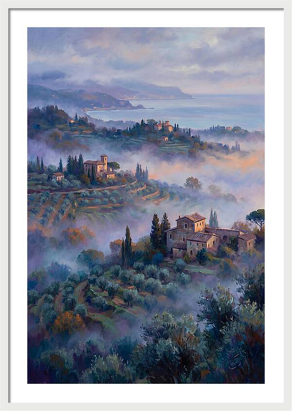 Morning Mist Over Mediterranean Hills