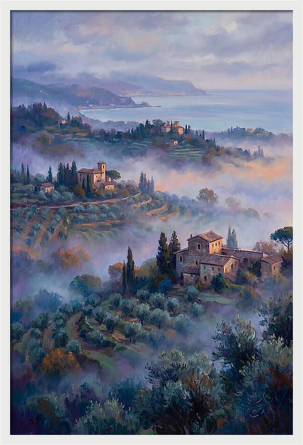 Morning Mist Over Mediterranean Hills