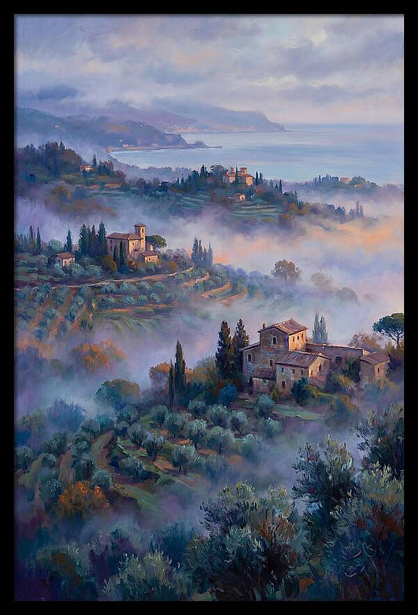 Morning Mist Over Mediterranean Hills