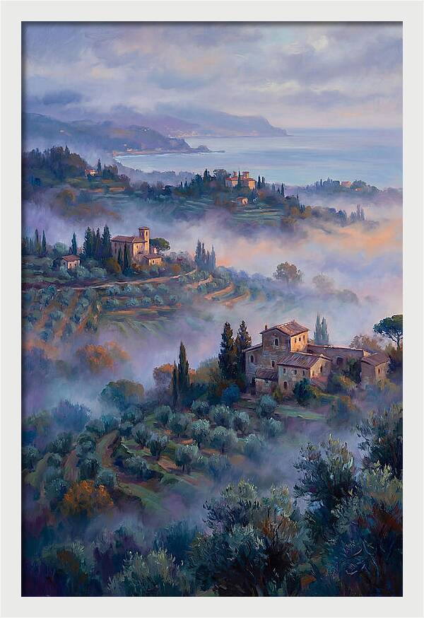 Morning Mist Over Mediterranean Hills