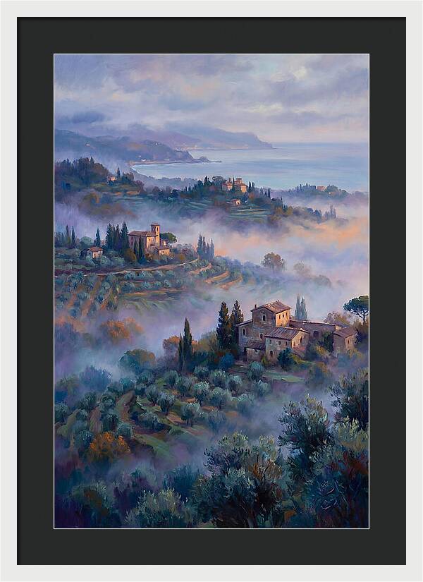 Morning Mist Over Mediterranean Hills