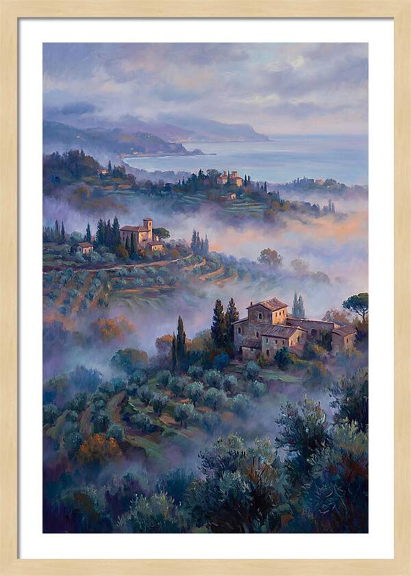 Morning Mist Over Mediterranean Hills