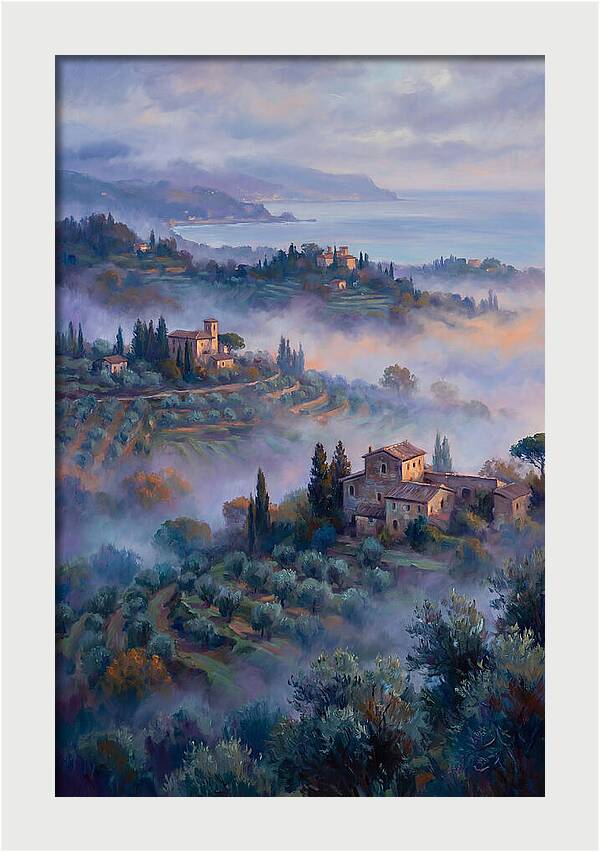 Morning Mist Over Mediterranean Hills