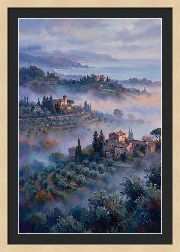 Morning Mist Over Mediterranean Hills