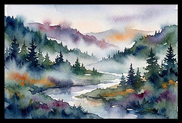 Morning Mist Over Waterway