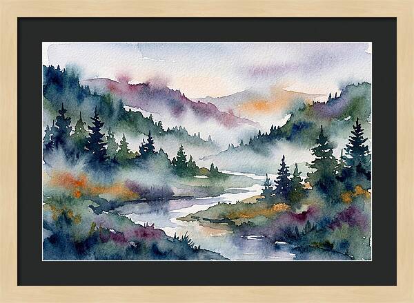 Morning Mist Over Waterway
