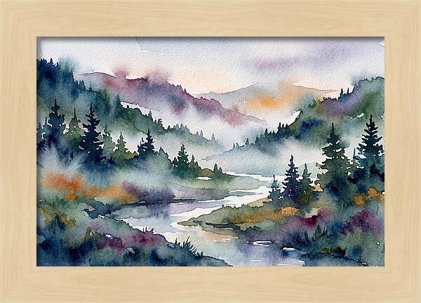 Morning Mist Over Waterway