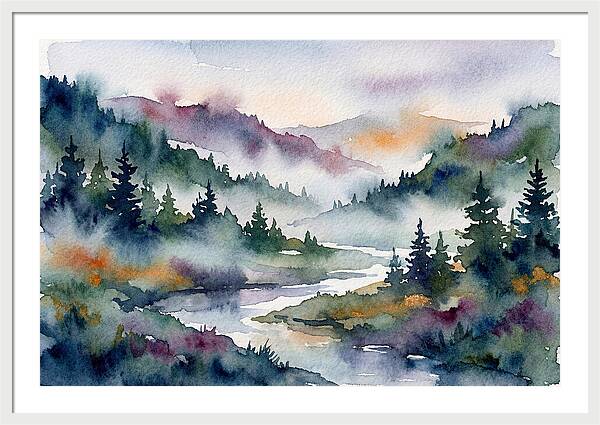 Morning Mist Over Waterway