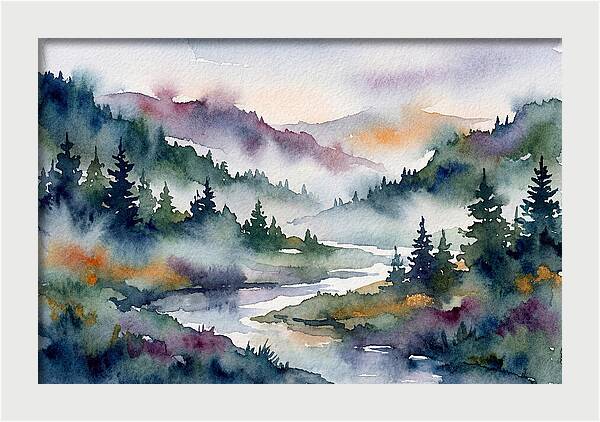 Morning Mist Over Waterway