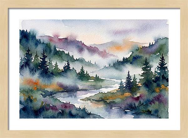 Morning Mist Over Waterway