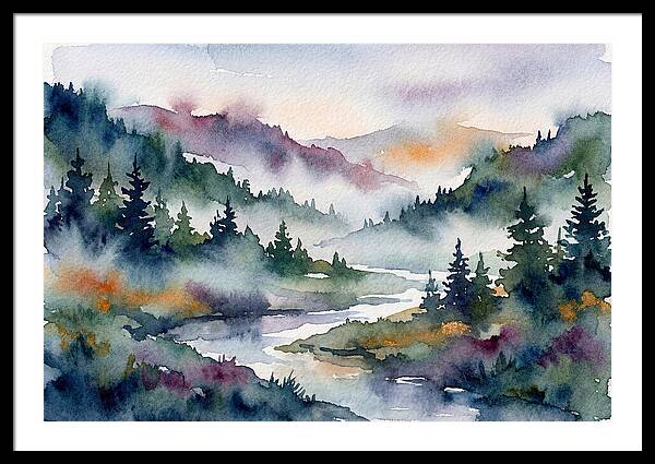 Morning Mist Over Waterway