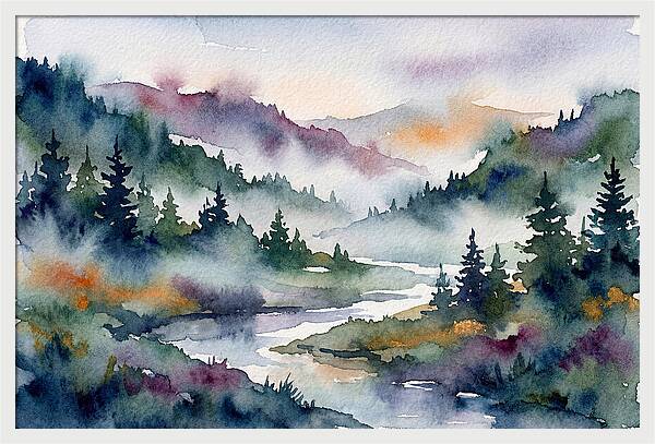 Morning Mist Over Waterway