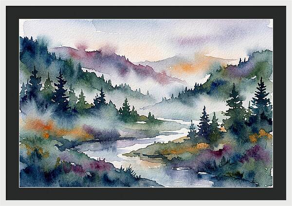 Morning Mist Over Waterway
