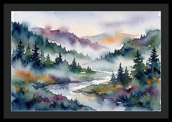 Morning Mist Over Waterway
