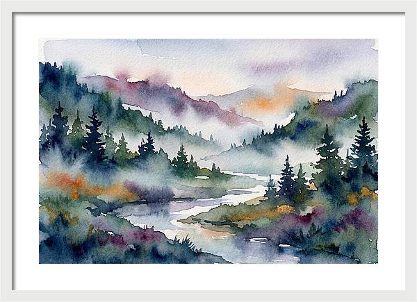 Morning Mist Over Waterway