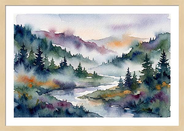 Morning Mist Over Waterway