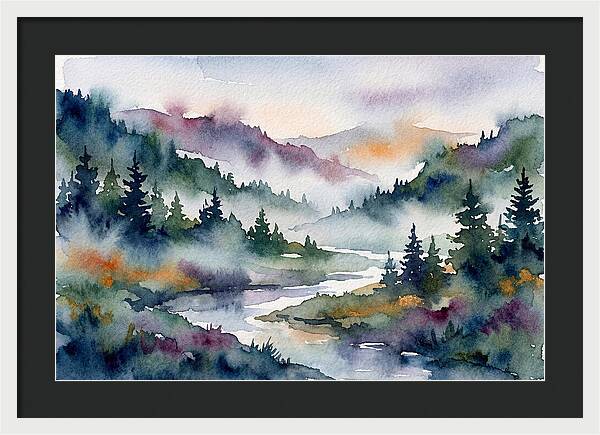 Morning Mist Over Waterway