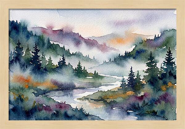 Morning Mist Over Waterway