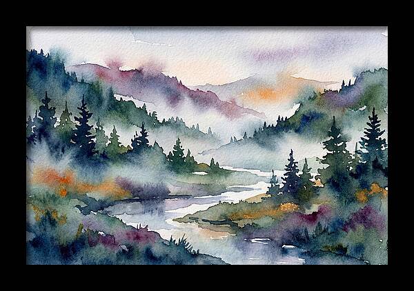Morning Mist Over Waterway