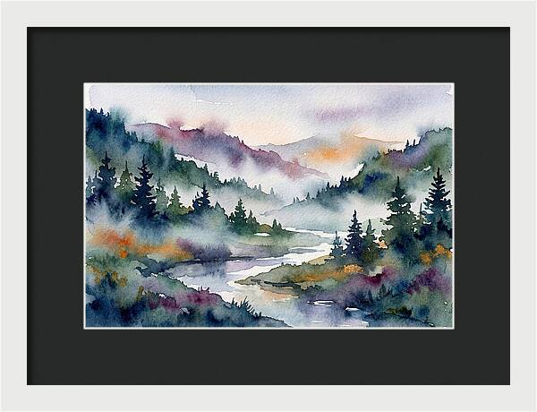 Morning Mist Over Waterway