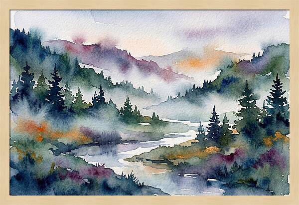 Morning Mist Over Waterway