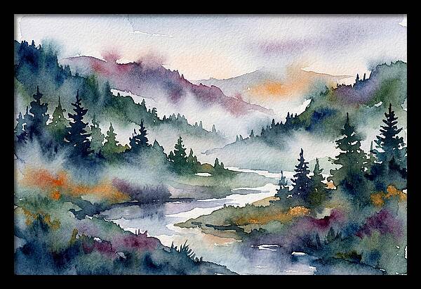 Morning Mist Over Waterway