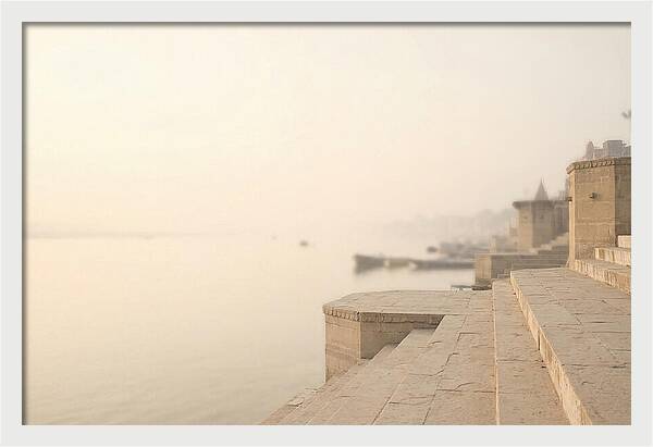 Morning Tranquility Along Varanasi Ghats