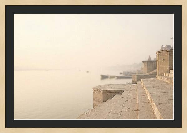 Morning Tranquility Along Varanasi Ghats