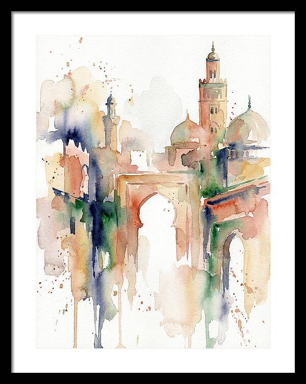 Moroccan Architecture Watercolor