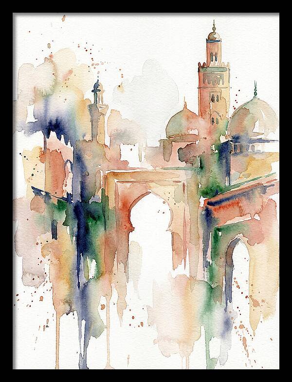 Moroccan Architecture Watercolor