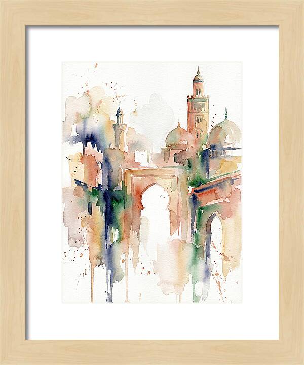 Moroccan Architecture Watercolor